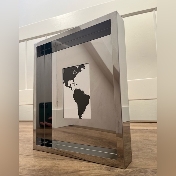 Z Gallerie Other Z Gallerie Modern Block Photo Frame Chrome Silver